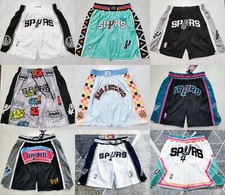 Adult San Antonio Spurs Short Pants Stitched With Pocket S-3XL