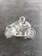 Figurine Statue Motard en Cristal
