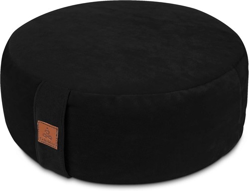 Round velvet meditation pillow - round,
