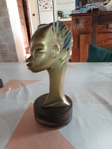 Tete femme africaine bronze - femme, en