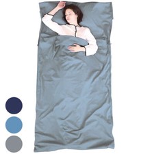 Drap de couchage en soie douce pour sac voyage, camping, protège la saleté M8D1