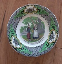 Assiette faience Creil Montereau médailles d'or 1834 à 49 n°11 militaire