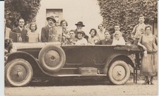 CARTE-PHOTO BOURG (01) MARIAGE AUTOMOBILE CHENARD et WALKER-PHOTO HELGEN à BOURG