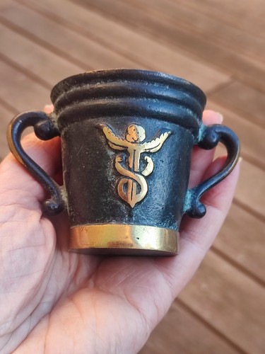 Ancien petit mortier bronze - ancien,