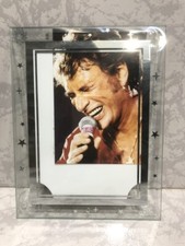 Cadre photo portrait Johnny Hallyday sous verre - Collection 22x17 cm