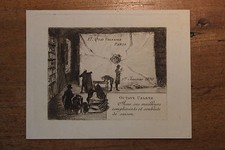 1890 Octave Uzanne carte de voeux artistique Très rare eau-forte Félix Buhot ?