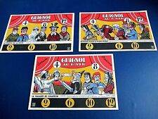 3/6 cartes remarquables d'un jeu ancien: " Guignol au foyer " - Pour décoration-