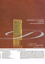 PUBLICITE ADVERTISING 054  1965  DUPONT   collection OR MASSIF  briquet 2