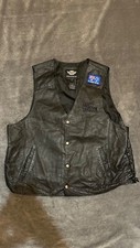 Gilet en cuir véritable Harley Davidson pour homme 3XL logo cousu Australie noir