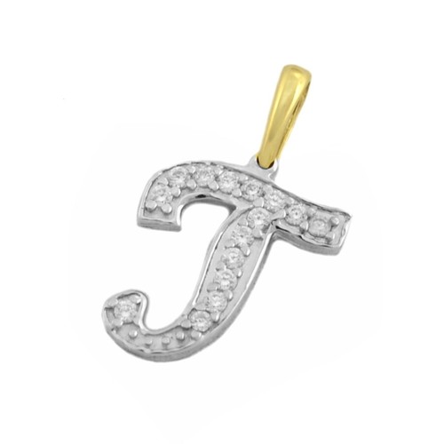585 14k pendentif lettre t - or,