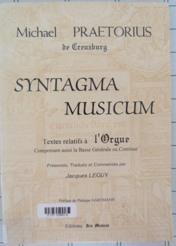 Syntagma musicum textes - musicum,