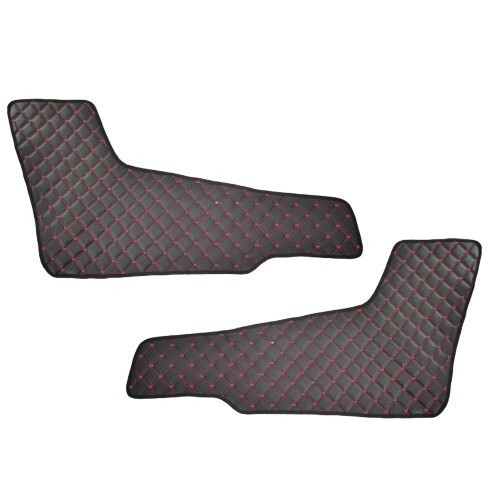 Pièce noir rouge eco cuir - noir,