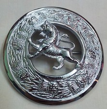Kilt Écossais Mouche Plaid Broche Lion Rampant Finition Chrome 3 "/ Femmes