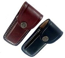 Porte-étui housse fourreau en cuir véritable fait main pour couteau pliant