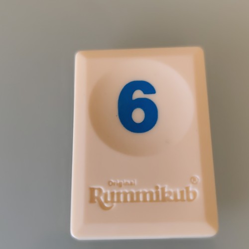 Tuile chiffre bleu jeu - 6,