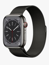 Bracelet Noir De Montre Milanais Maille Acier Inoxydable Magnétique Apple Watch