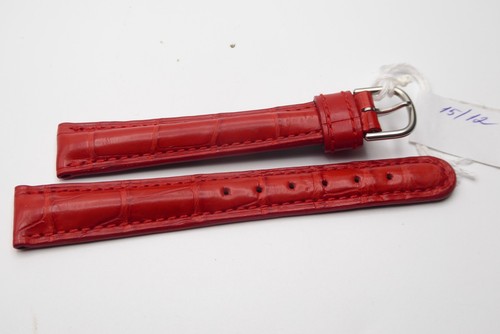 Bracelet cuir croco rouge - cuir,