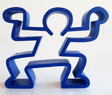 sculpture mini BOY bleu HARING keith POP street ART graffiti paint US par Spyddy
