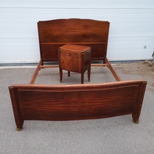 Ensemble de Chambre Art Déco Jean Pascaud 1940 Lit & Chevet Palissandre de rio