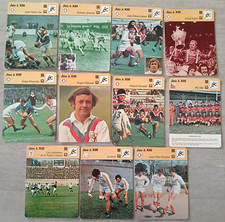 lot  11 fiches Editions Rencontre JEU A XIII Rugby  sports cartes 1977 à 1980