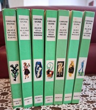 7 livres vintage bibliothèque verte,  série Alice, Caroline Quine, années 60's 
