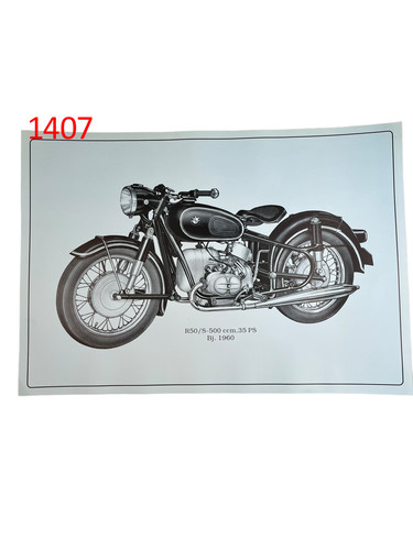 Poster plakat bmw r50 - r50/s, 500