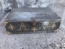 Caisse / casier effets personnels + plaque identité - Français ww1 ww2