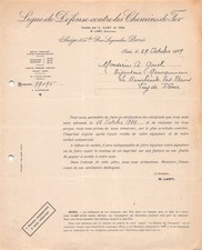 1929 FACTURE CHEMIN DE FER A