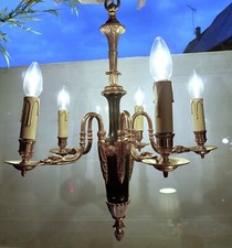 LUSTRE EN BRONZE DORE LAQUE