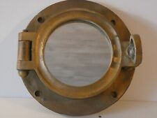 MAGNIFIQUE HUBLOT DE NAVIRE  BRONZE monté avec miroir