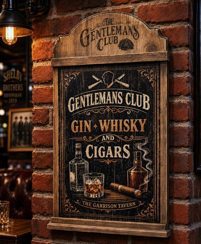 Holz pub schild the gentlemans - pub,