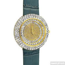 Gold Baguette Bling Iced Out