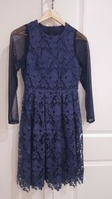 Navy blue lace dress S