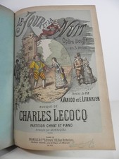 LECOCQ Charles LE JOUR ET LA NUIT Opéra Bouffe Partition sheet music score 1881