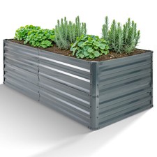 AREBOS Jardinière surélevée en métal 180 x 90 x 45cm Parterre de jardin terrasse