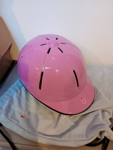 Casque bombe équitation rose - casque,