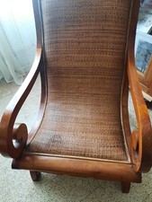 Beau fauteuil en bois teck pier import joli colori qui se nettoie facilemen