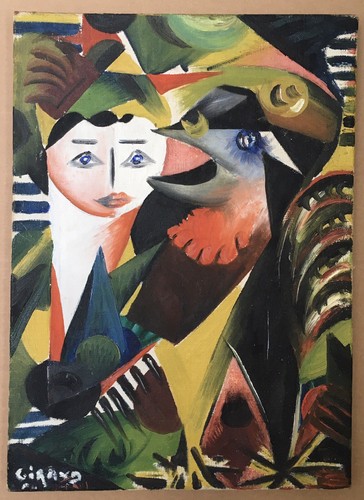 Tableau huile michel giraud - tableau,