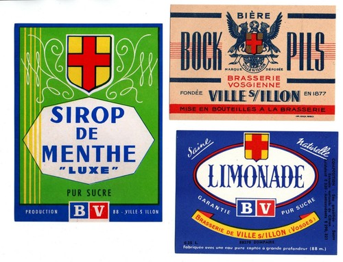 Anciennes étiquettes ville - étiquettes,