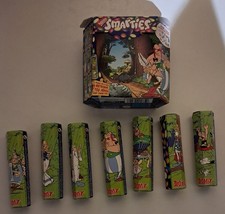 UDERZO / GOSCINNY . BOITE VIDE + 7 TUBES ASTERIX . SMARTIES . 2007 .