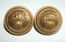 LOT DE 2 BOUTONS DORES INFANTERIE  III° REP. - 21 mm - Fbt La Belle Jardinière
