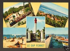 CAP FERRET (33) PHARE , PETIT TRAIN , VILLAS & JETEE en 1967