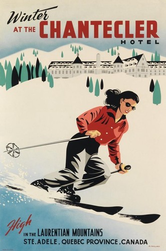 Affiche poster ski canada - poster,