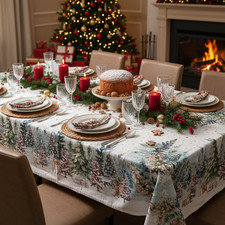 Nappe de Noël Toile Joy 140x180 cm et 180x180 cm
