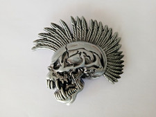 BOUCLE DE CEINTURE  THE EXPLOITED TETE DE MORT CRETE