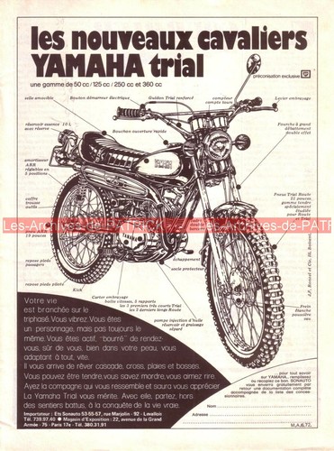 Publicité yamaha 125 250 - 125,