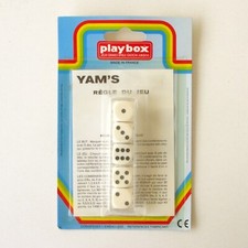 Ancien jeu de Yam's Playbox 5 dés de fabrication française - Neuf sous blister