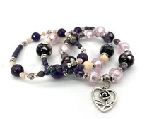 Handmade Foil Bead Triple