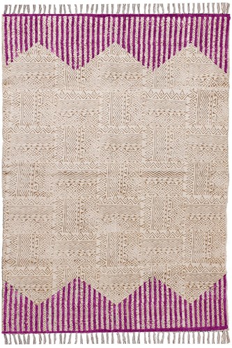 Handmade coton rose tapis - coton,