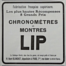PUBLICITÉ DE PRESSE 1925 LIP